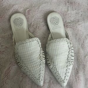 Vince Camuto White Mule Slides 8.5
